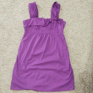 EUC BCBG MAXAZRIA Purple Dress with Bow/Pockets M